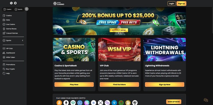 wsm casino bonus and gaming options