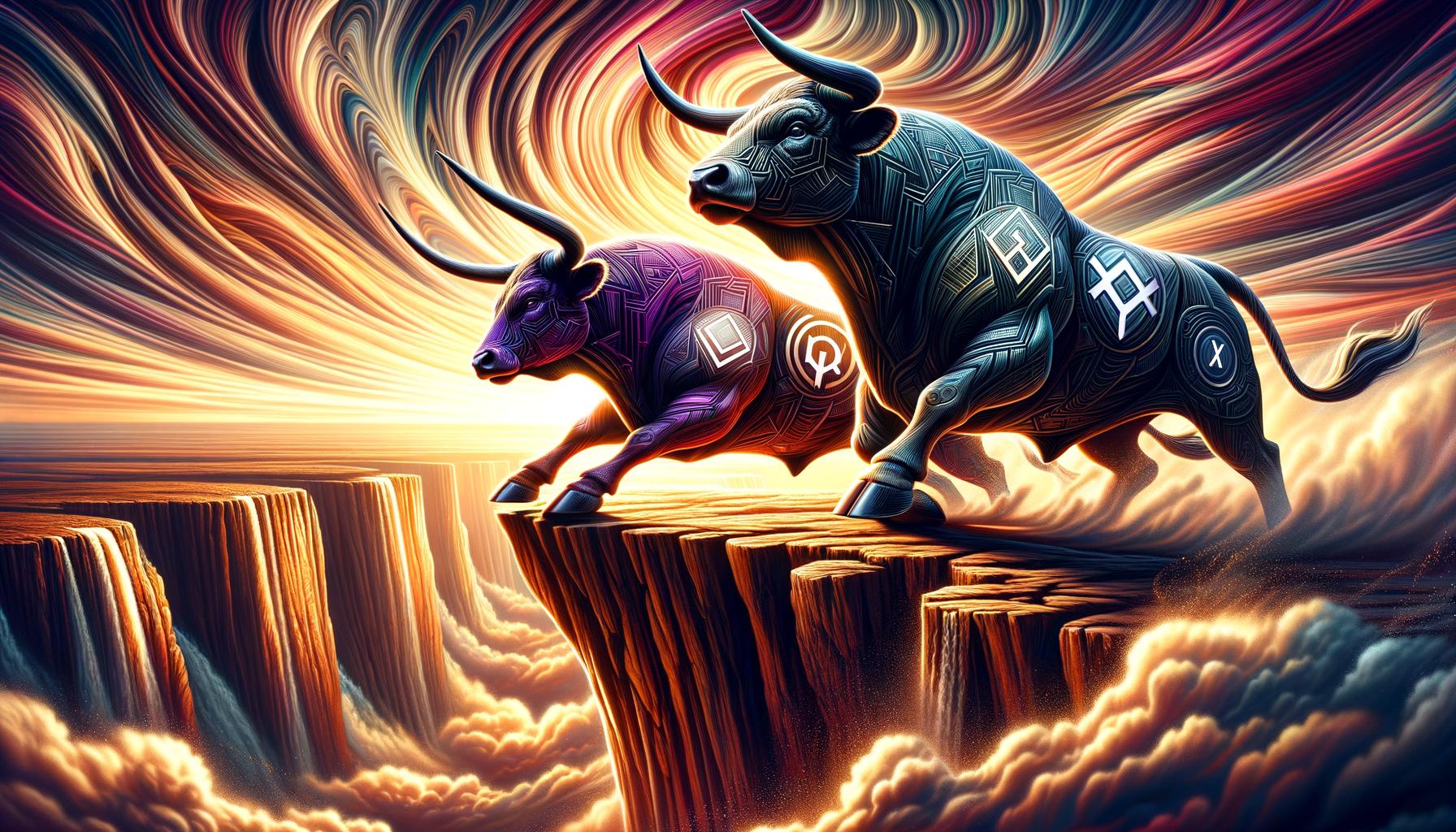 가장자리에 XRP 황소