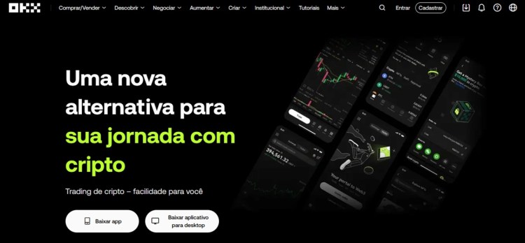 É possível abrir uma conta na OKX utilizando a versão mobile e desktop