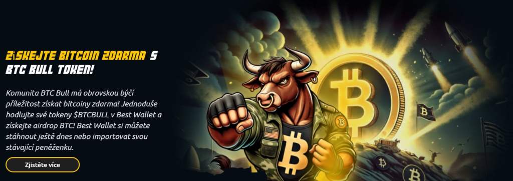 Webová stránka projektu Bitcoin Bull.