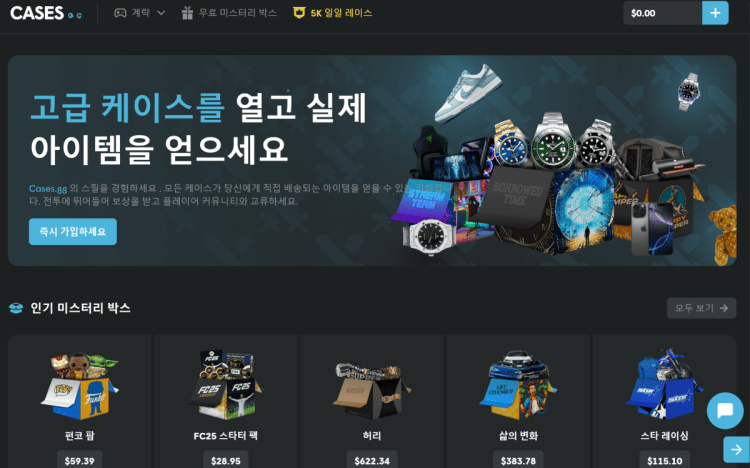 cases.gg 홈페이지