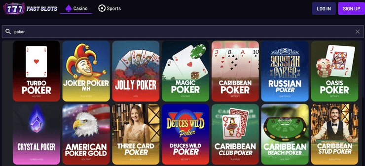 fastslots poker