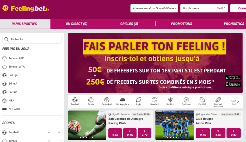 Feelingbet, meilleur bonus casino en ligne