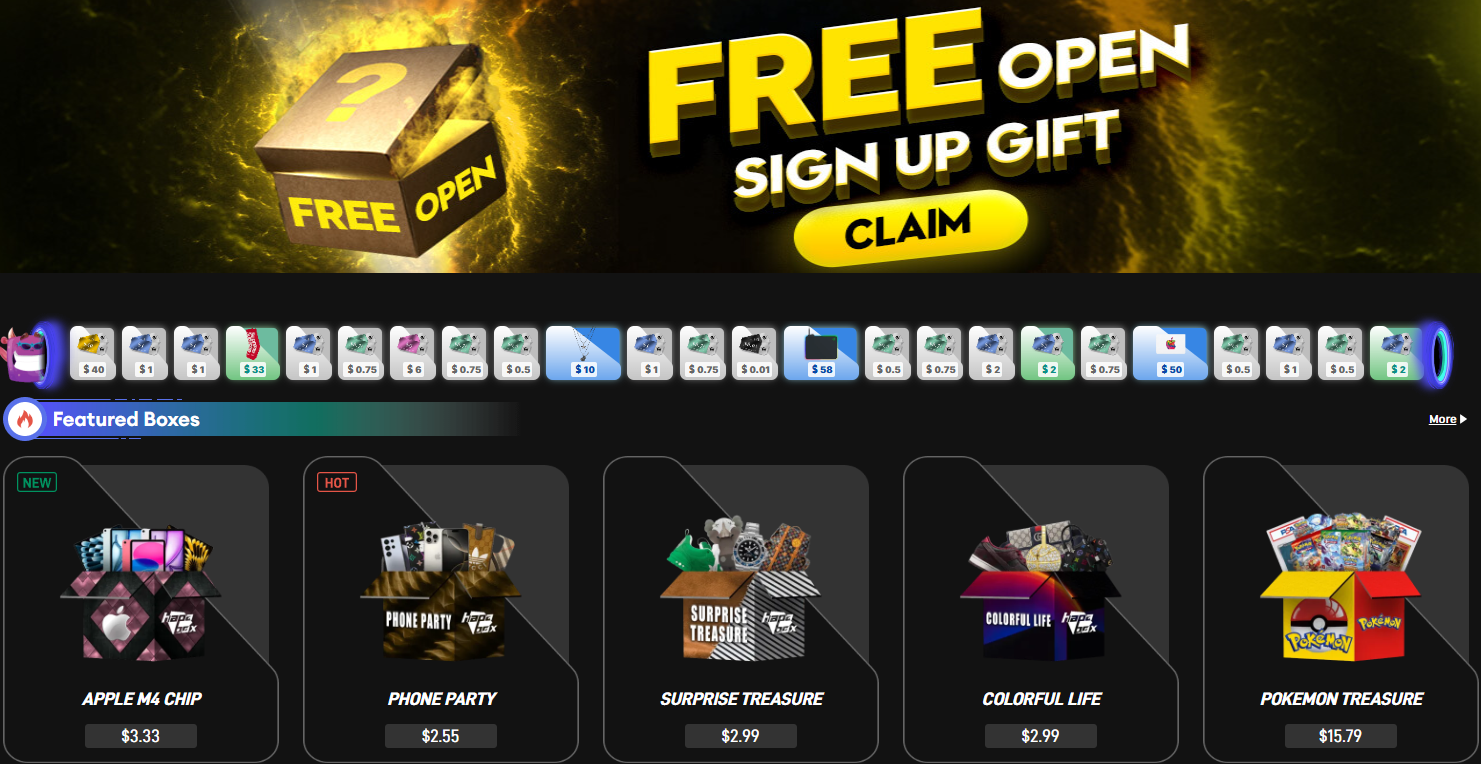 hapabox gratis mysterybox - beste winacties 2025