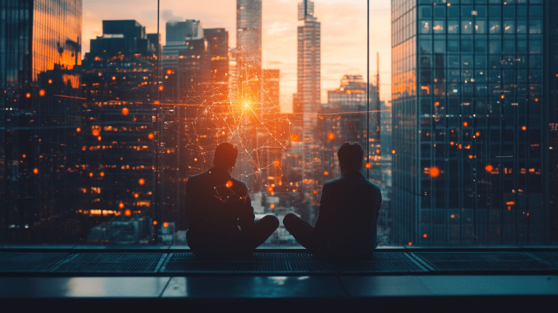 P2P取引をする2人の投資家