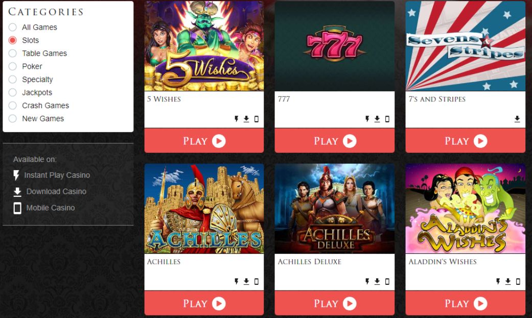 lucky red online slots