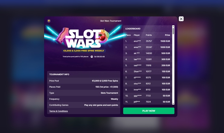 slot wars mania at bitstarz casino review
