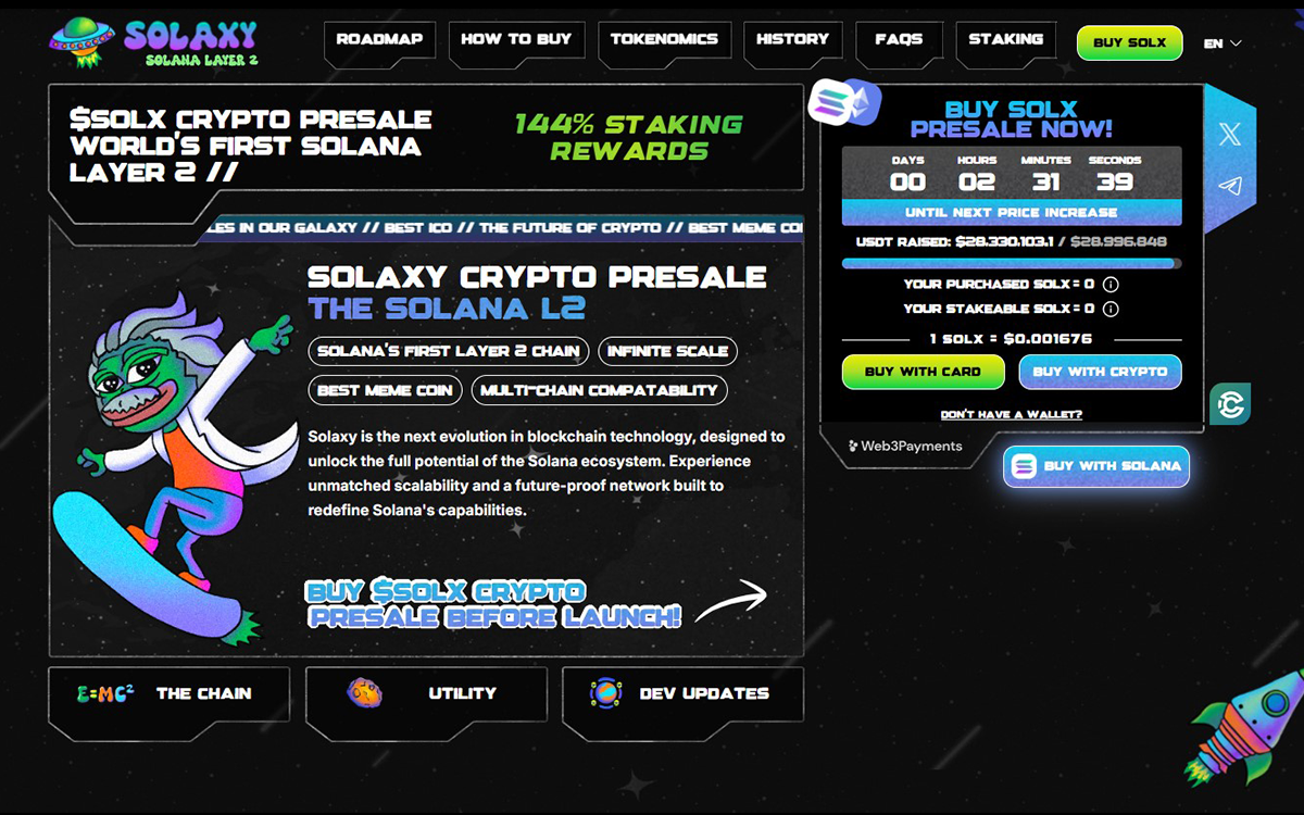 Solaxy: Το Layer-2 δίκτυο του Solana ξεπερνά τα 28 εκατομμύρια