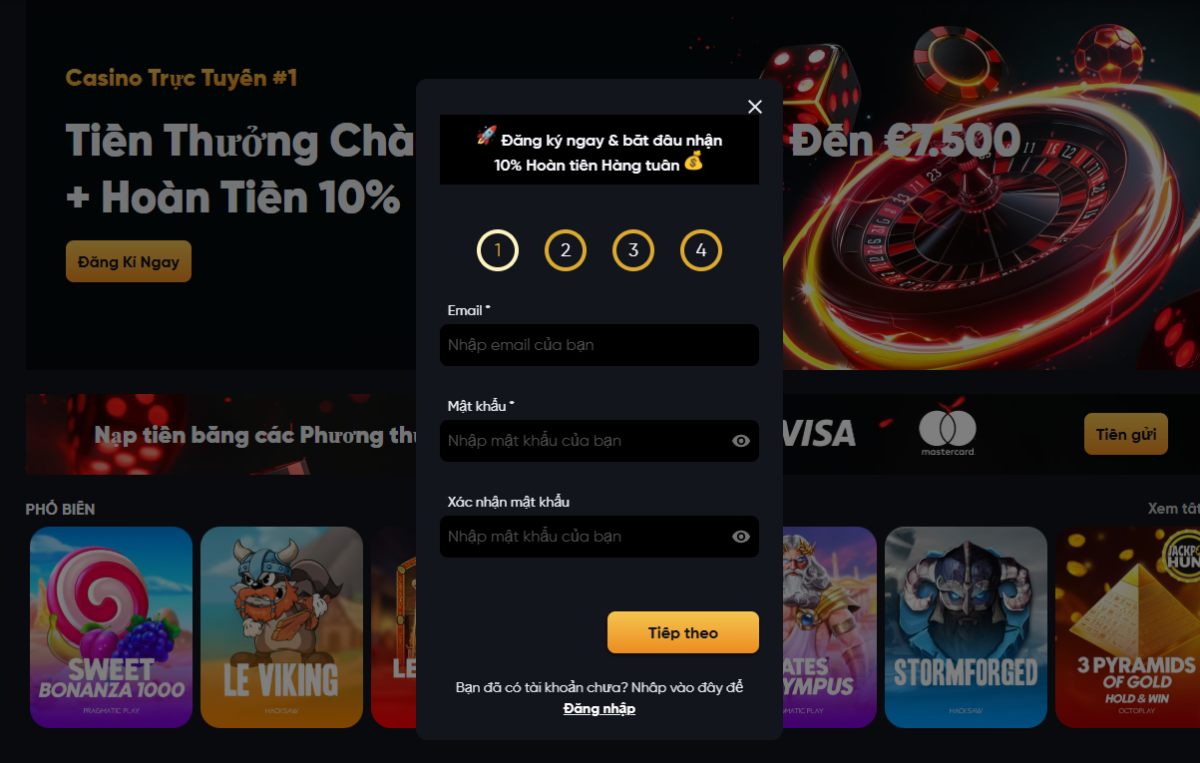 Hướng dẫn các bước tham gia nhà cái chơi Baccarat trực tuyến