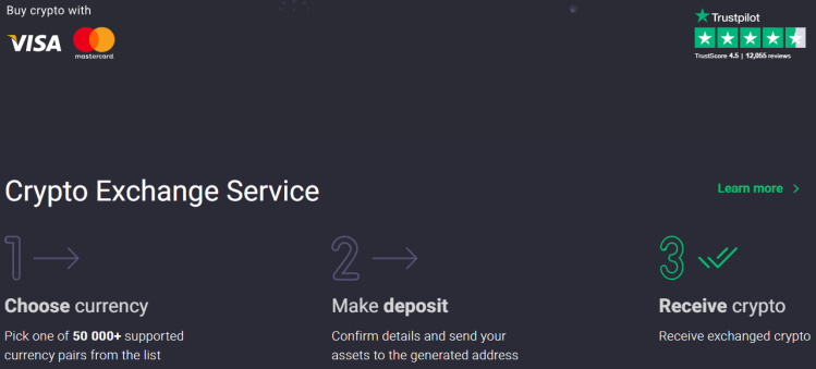 ChangeNOW supports over 50K currency pairs 