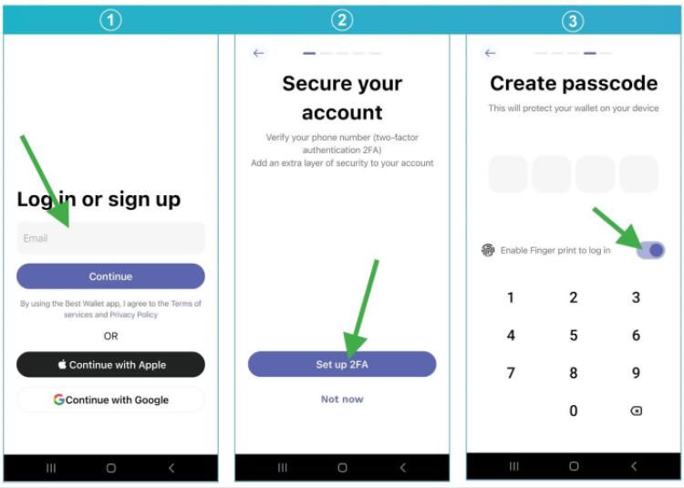 Set up your Best Wallet account