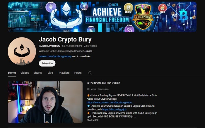 Jacob Crypto Bury YouTube