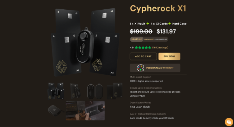 Cypherock is the best non-custodial hardware wallet