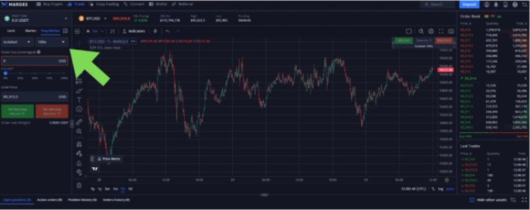 100x leverage on Margex
