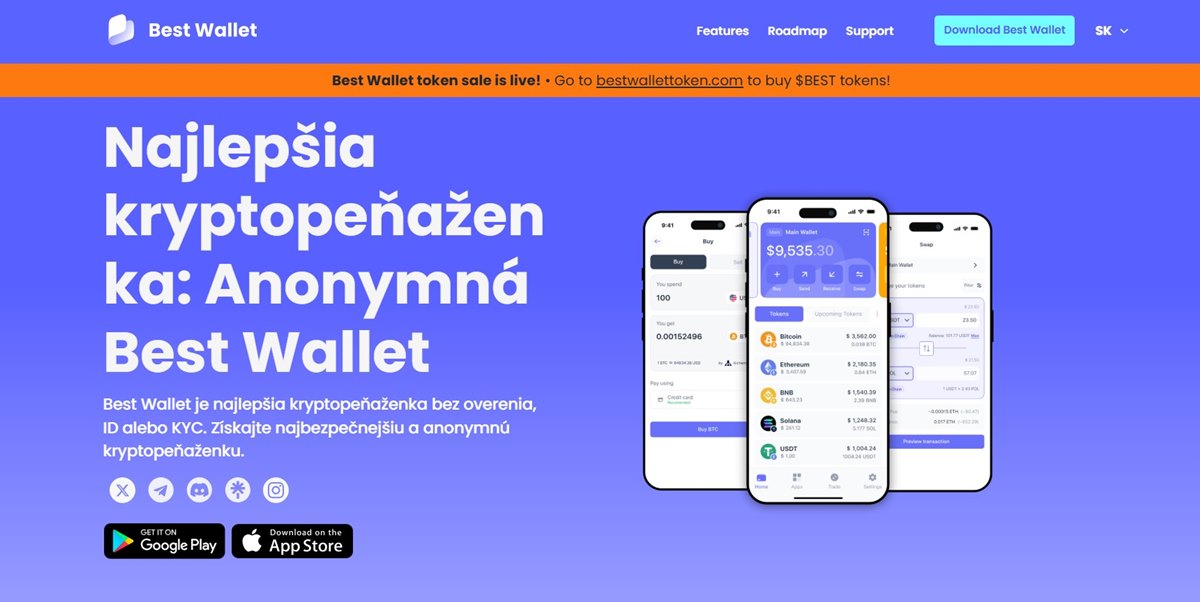 Best Wallet – slovenská krypto peňaženka s DEX a biometrickým zabezpečením