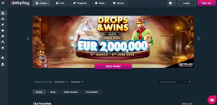 Betplay crypto casino home page