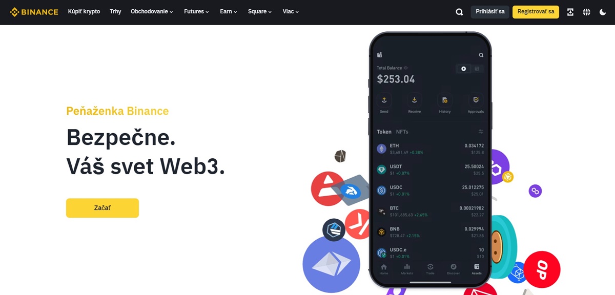 Binance Wallet – slovenská krypto peňaženka s priamym prístupom k najväčšej burze na svete