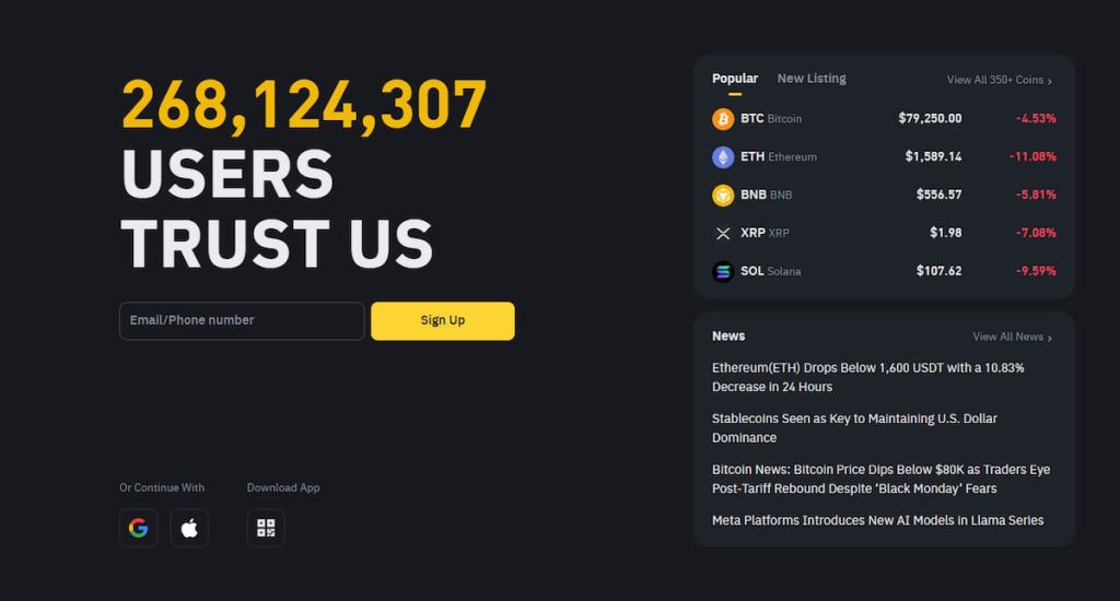 Binance Website