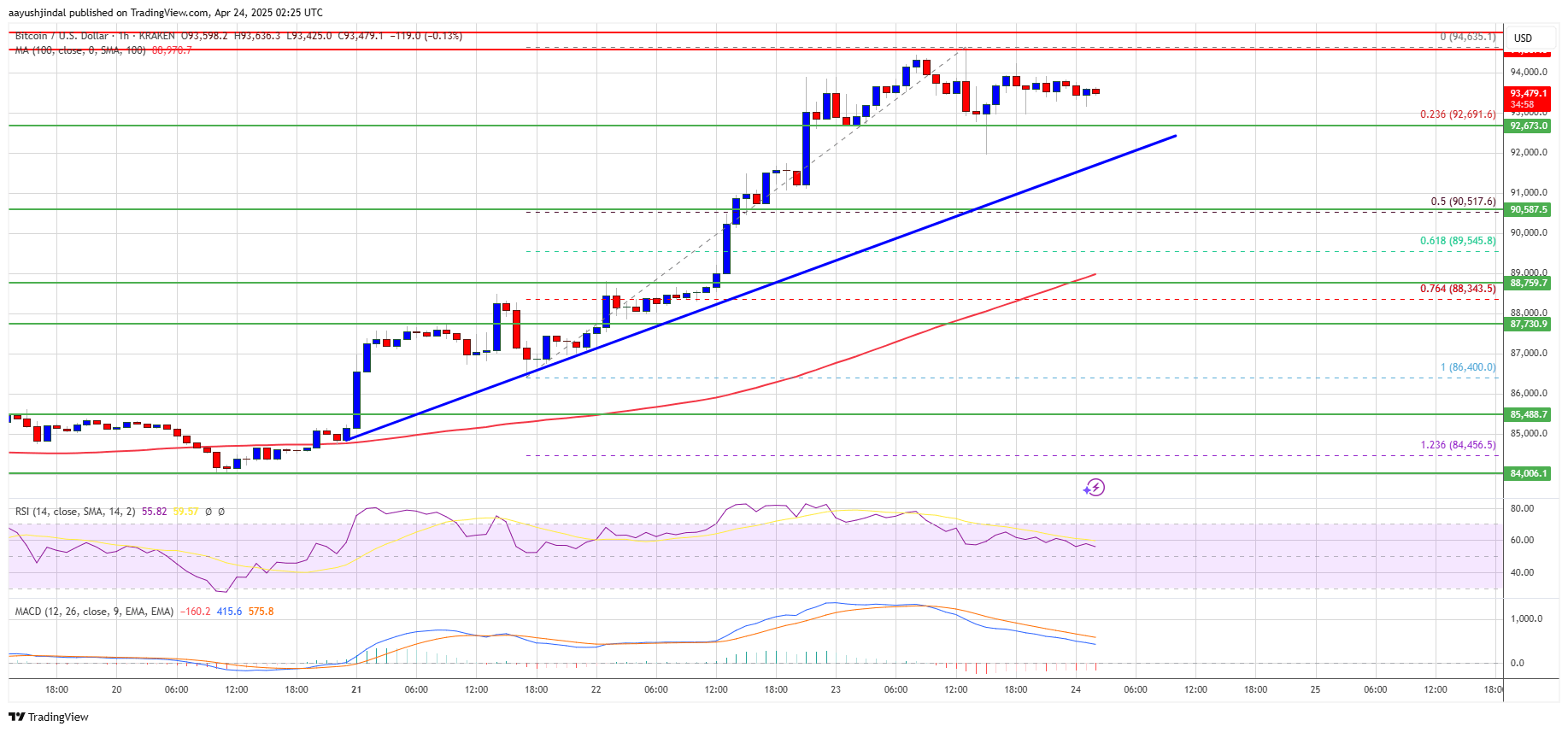Bitcoin price chart