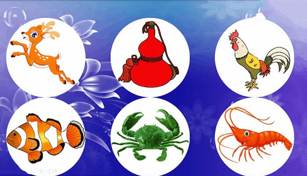 Các biểu tượng xuất hiện trong trò chơi Bầu Cua