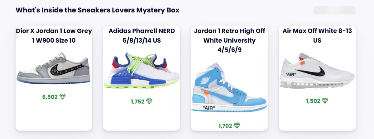 Ce poți găsi într-un produs Mystery Box Sneakers