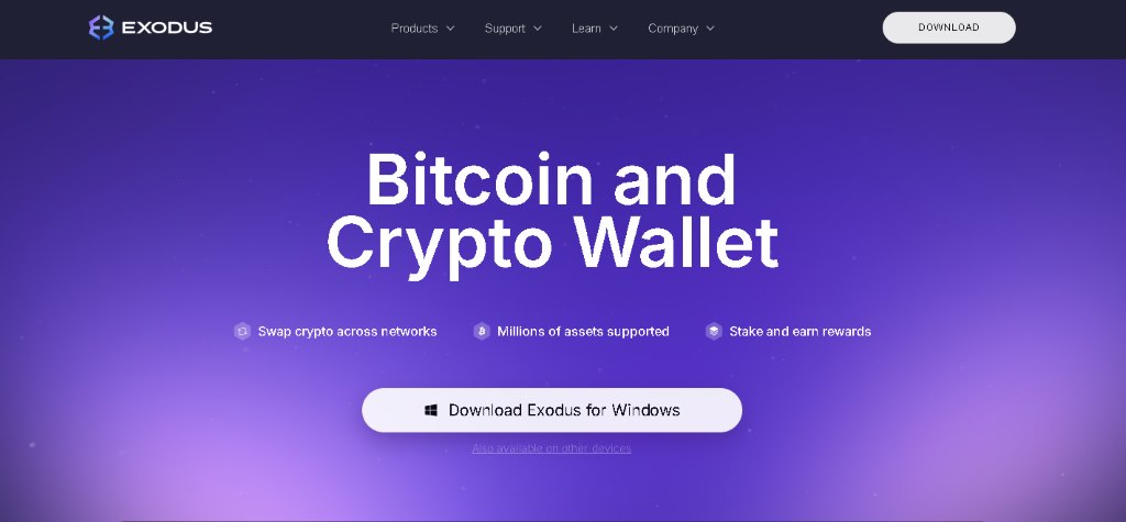 Exodus Wallet მიმოხილვა