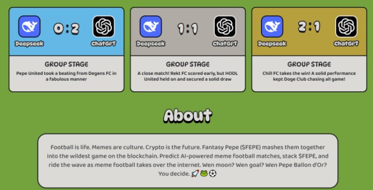 Fantasy Pepe football matches