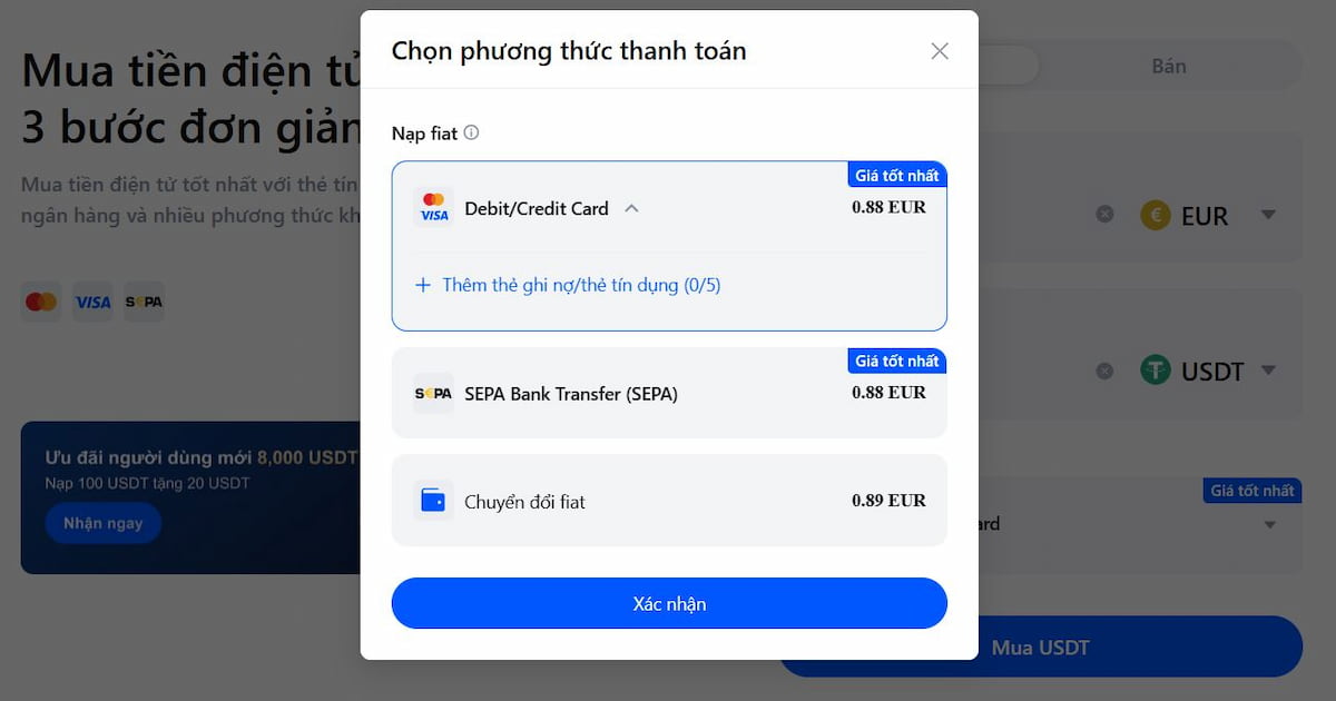 Kết Nối Thẻ Tín Dụng Thành Công