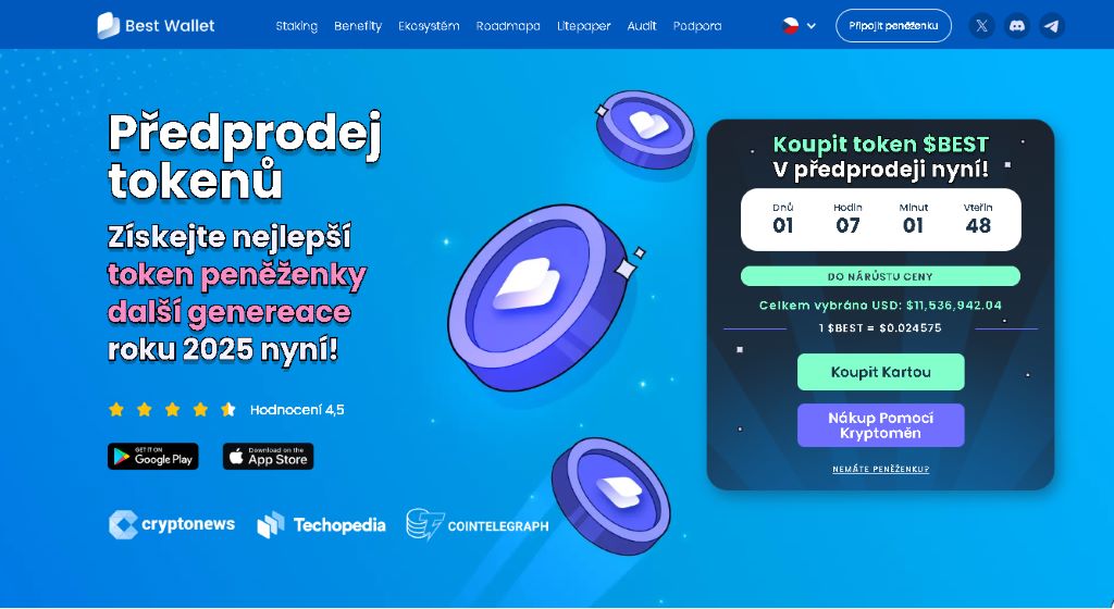 Koupě kryptoměn na Best Wallet