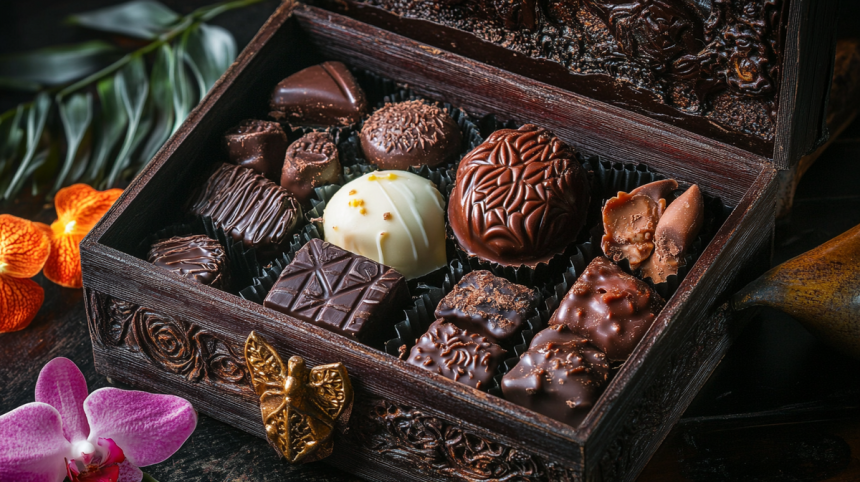 Mystery box ze słodyczami.