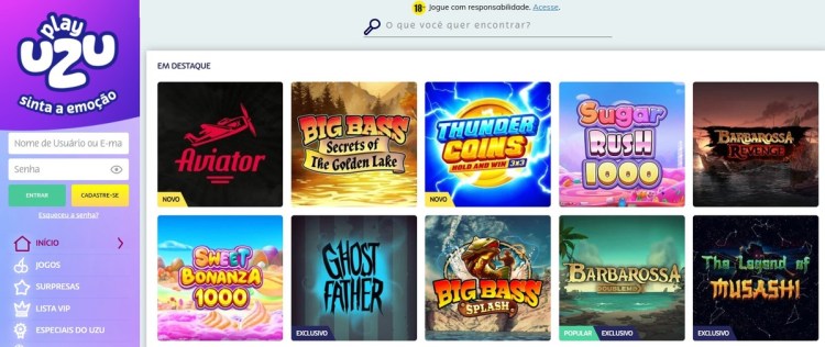 Homepage PlayUZU