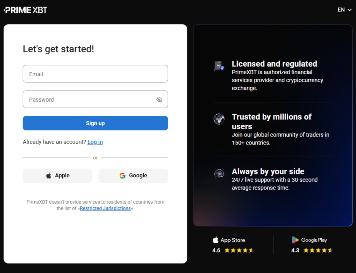 PrimeXBT – Tốt nhất để xây dựng danh mục copy trading đa dạng