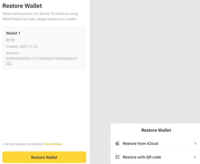 Restore Wallet 4 крипто-гаманець binance