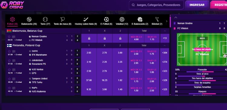 Roby Casino es una casa de apuestas y casino sin verificación de documentos y criptomonedas donde encontrar las apuestas más rentables.