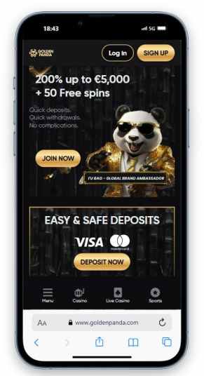The Golden Panda homepage.