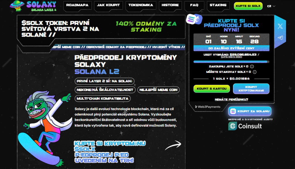 Předprodej Solaxy.