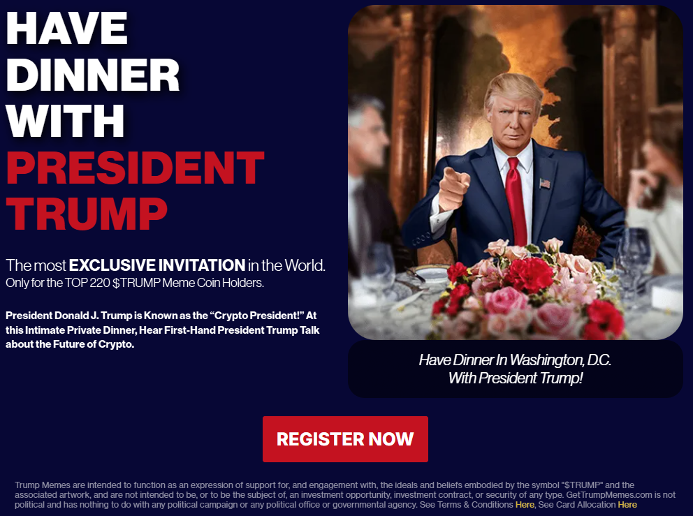 $TRUMP dinner invite