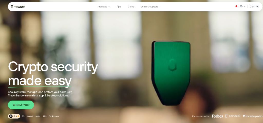 Trezor Доказан хардуерен портфейл