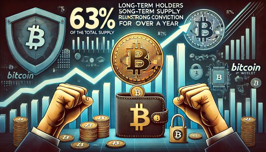 Bitcoin Long-Term Holders Show Conviction: 63% Of Supply Hasn't Moved In A Year