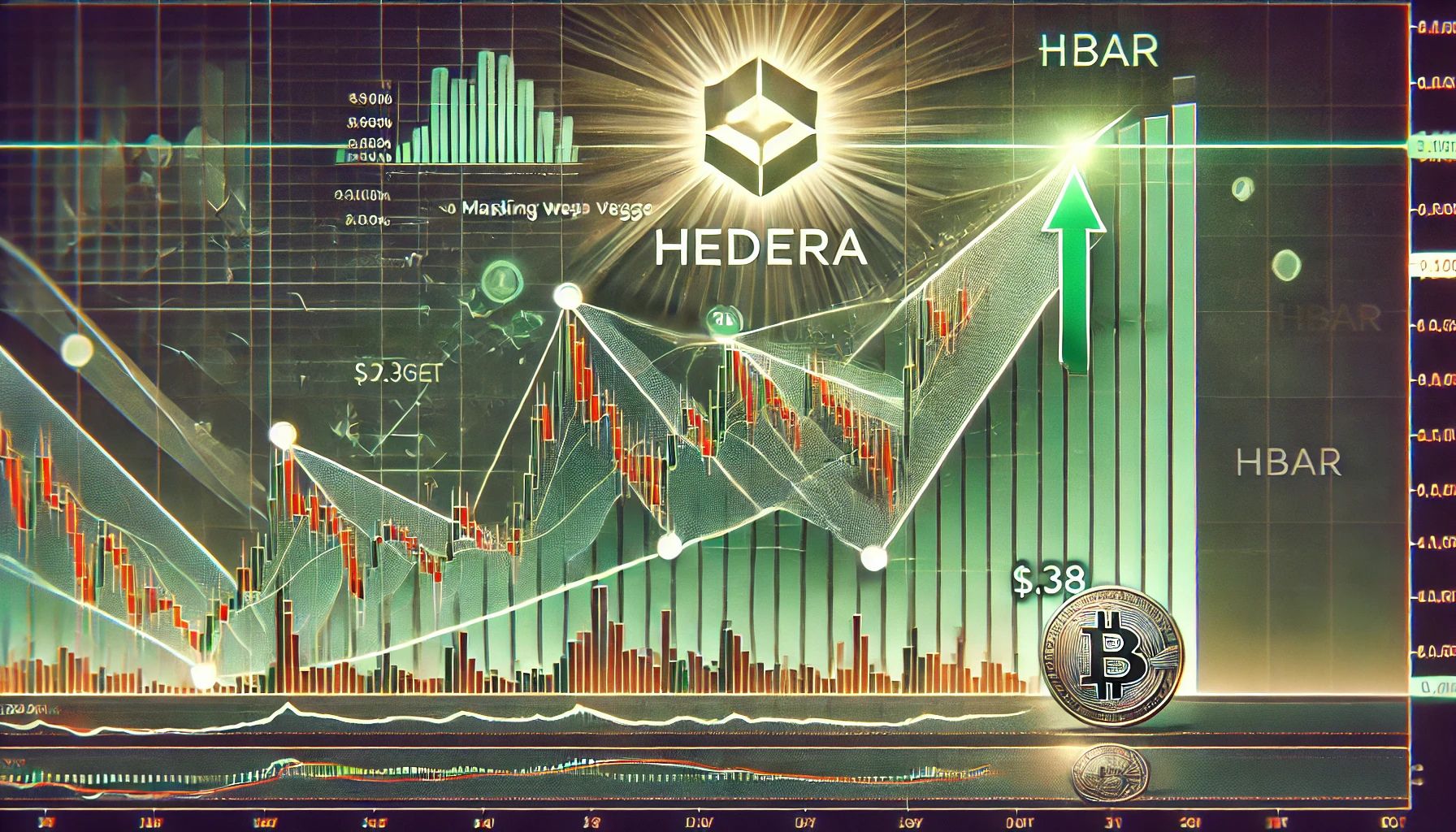HBAR은 거대한 낙하 웨지 위로 끊어집니다 - 전문가 세트 $ 0.38 목표
