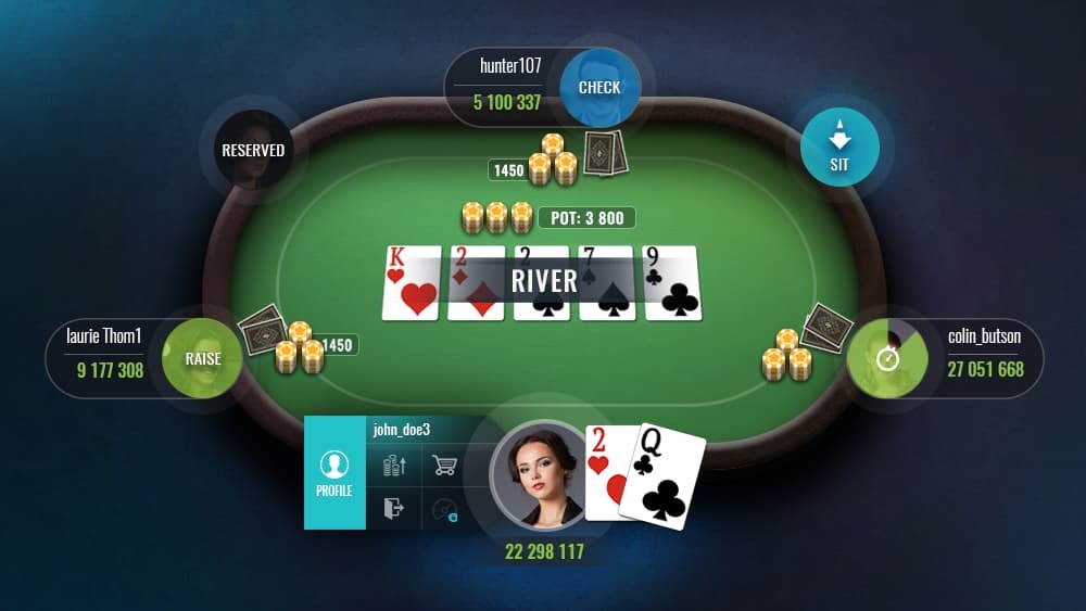 Vòng River sẽ có 5 lá bài chung được mở
