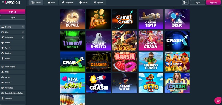 betplay crash gambling games