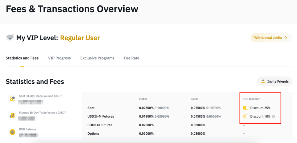 binance fees