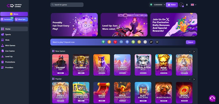 cryptogames casino review homepage