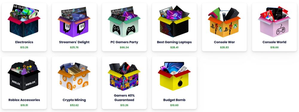 gaming mystery box minecraft