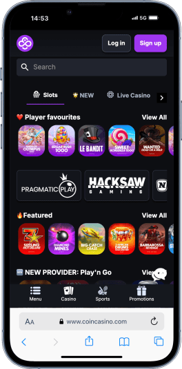 CoinCasino Crypto Homepage