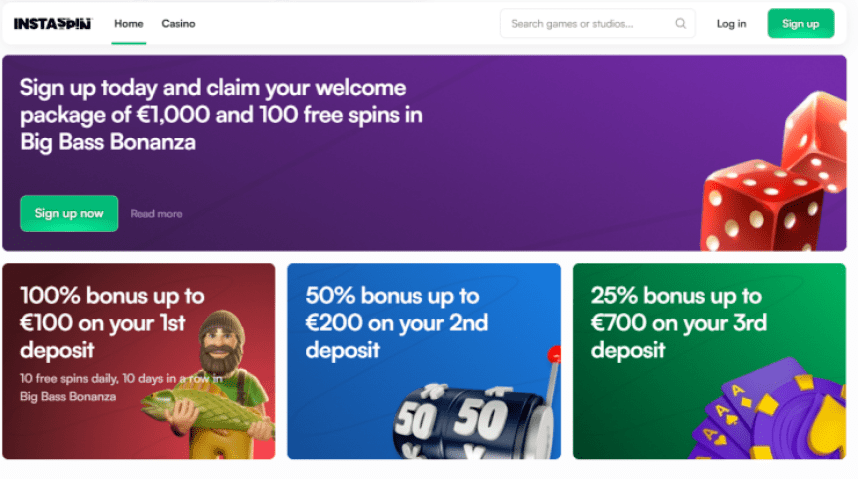 Instaspin - lielisks online kazino Latvijā spēļu automātu entuziastiem