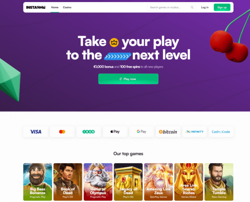 InstaSpin - svaiga, droša un izdevīga kazino pieredze