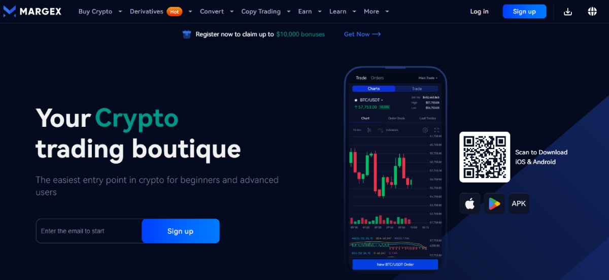 Margex – Tốt nhất cho copy trading với giao diện đơn giản và bảo mật cao