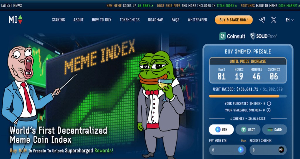 Meme Index – Kryptowaluta inspirowana kulturą internetową.